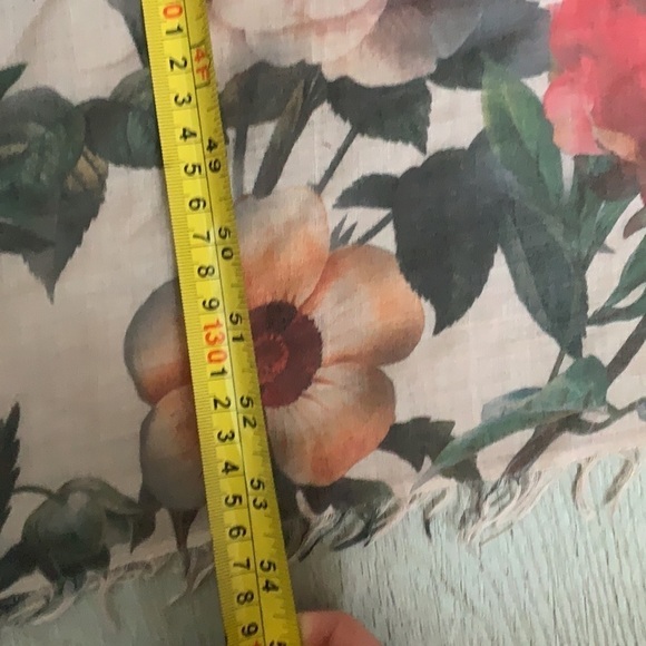 Floral pink wrap scarf blanket‎ romantic bohemian lightweight oversized - Picture 7 of 8